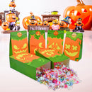 Pumpkin Face Halloween Goodie Bags with Stickers, 72 Pcs