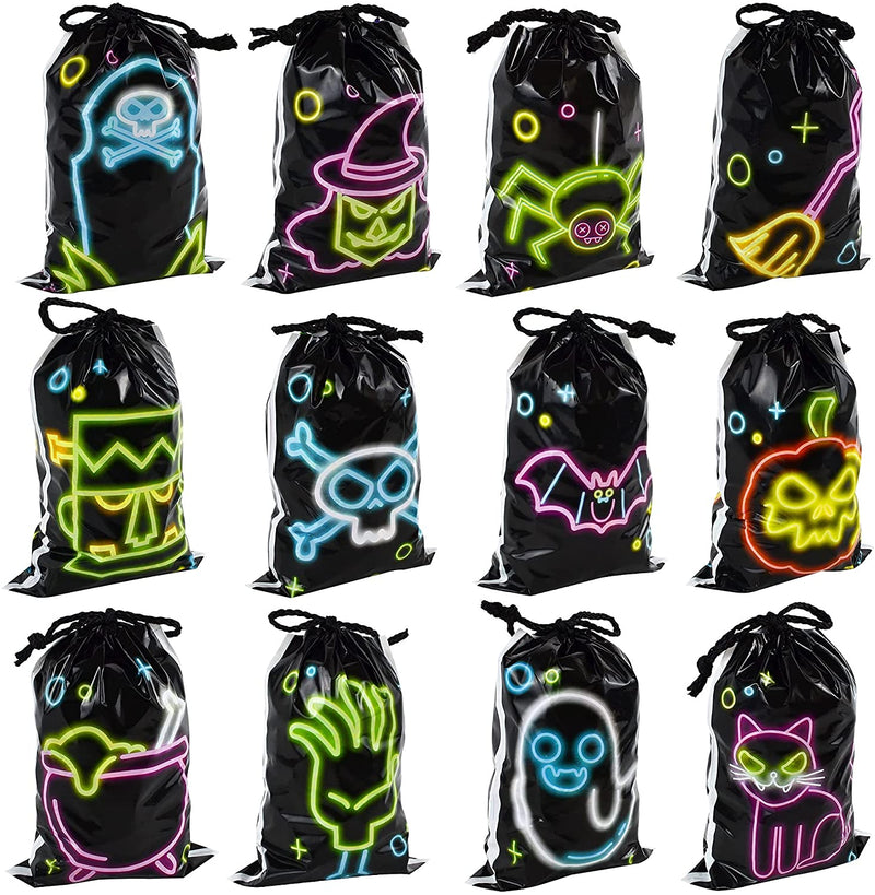 Neon Drawstring Treat Bag, 96 Pcs
