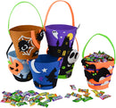 6 Pcs Halloween Felt Bucket, Assorted Design