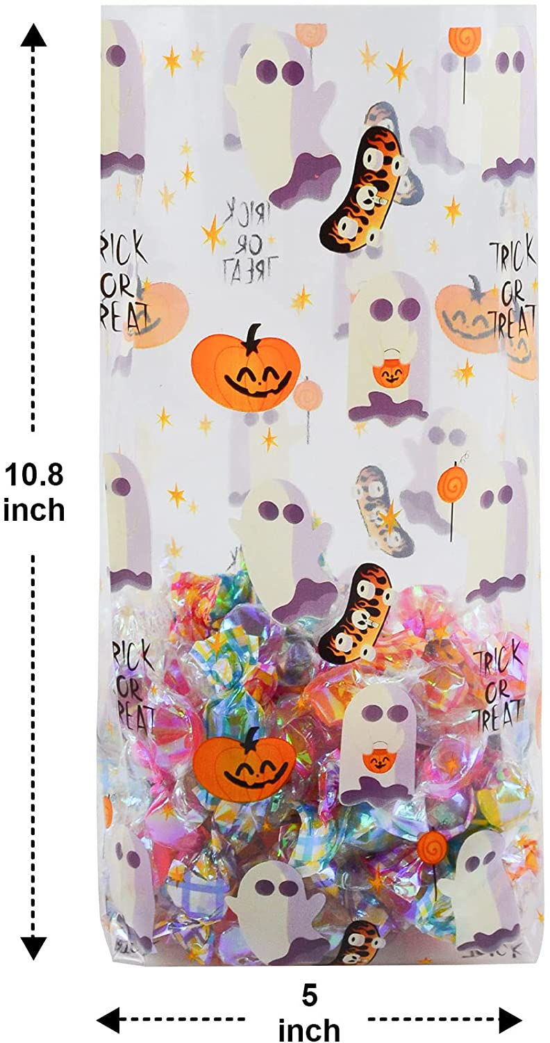 6 Designs, Halloween Cellophane Bags,20 Pcs