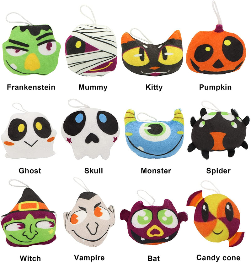 Halloween Mini Plush Characters, 12 pcs