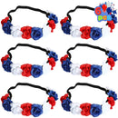 Patriotic Flower Headbands, 6 Pcs