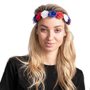 Patriotic Flower Headbands, 6 Pcs