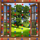 Flag Banners, Stars Hanging Banners, and Swirl Decorations, 26 Pcs