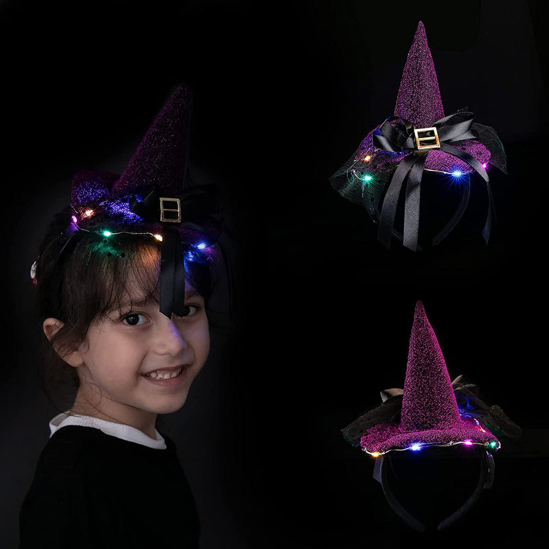 Halloween LED Headbands Sequin Hat,2 Pcs