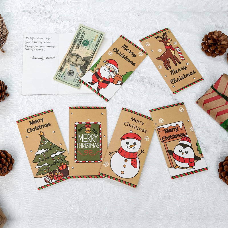 Christmas Gift Card Craft Paper with Envelopes, 30 PCs