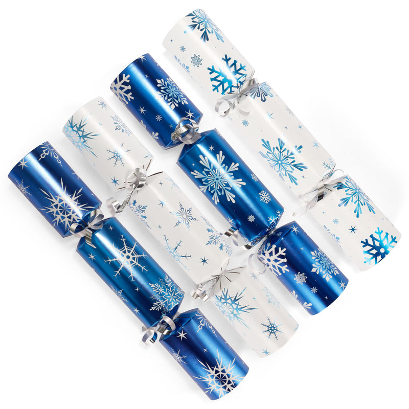 Christmas Party Table Favors (Blue White Snowflake), 8 Pack