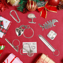 Christmas Party Table Favors (Red Green Snowflake), 8 Pack