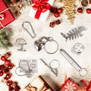 Christmas Party Table Favors (Red Green Snowflake), 8 Pack