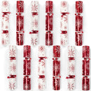 Christmas Party Table Favors (Red White Snowflake), 12 Pack