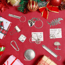 Christmas Party Table Favors (Red White Snowflake), 12 Pack