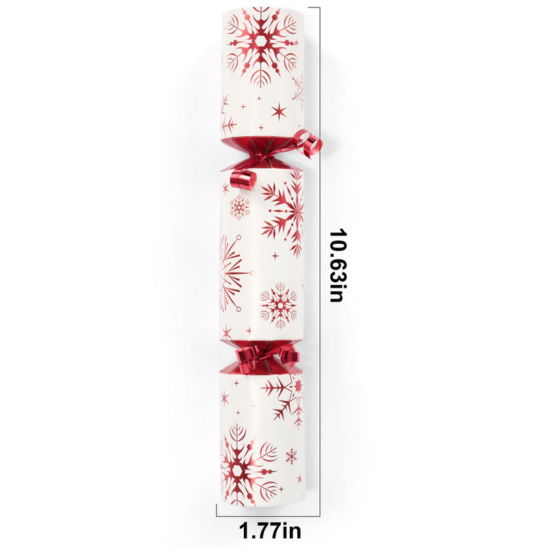 Christmas Party Table Favors (Red White Snowflake), 12 Pack