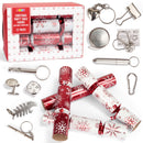 Christmas Party Table Favors (Red White Snowflake), 12 Pack