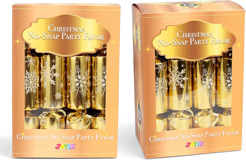 Christmas Party Table Favors (Gold Snowflake), 12 Pack