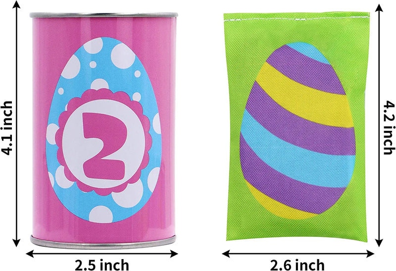 13Pcs Easter Carnival Bean Bag Toss Can Game