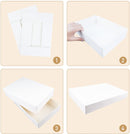 White Box with Assorted Size Design and Stickers, 12 Pcs