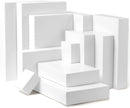 White Box with Assorted Size Design and Stickers, 12 Pcs