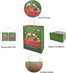 8 Christmas Designed Colorful Gift Bag with Drawstring, 24 pcs