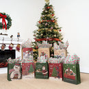 8 Christmas Designed Colorful Gift Bag with Drawstring, 24 pcs