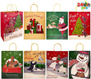 8 Christmas Designed Colorful Gift Bag with Drawstring, 24 pcs