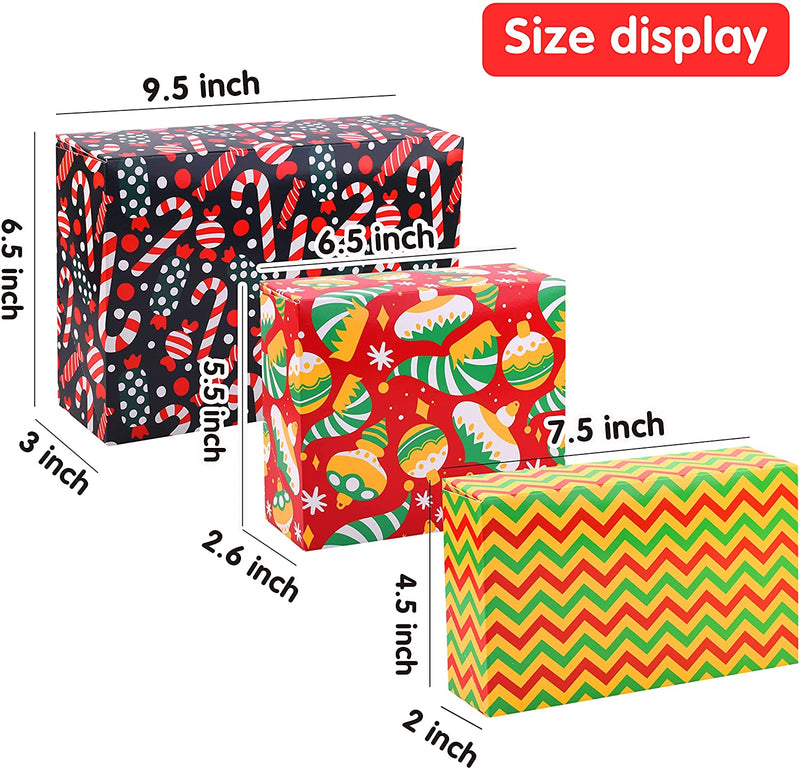 3 Size Nesting Box with 4 Christmas Design Set, 24 Pcs