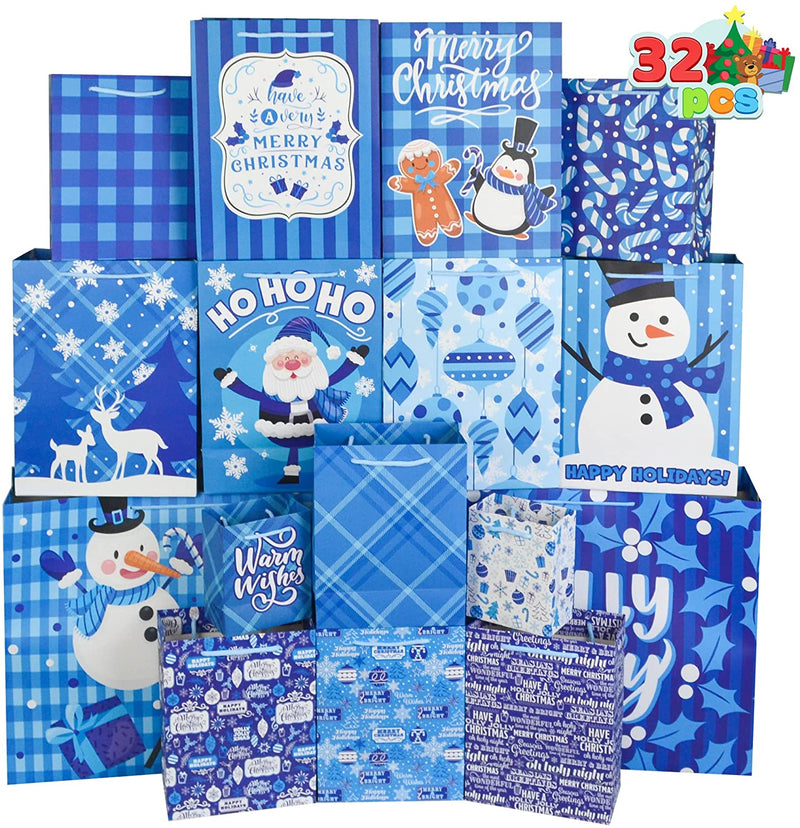 Christmas Gift Bag, Blue, Paper, Available in 3 Sizes