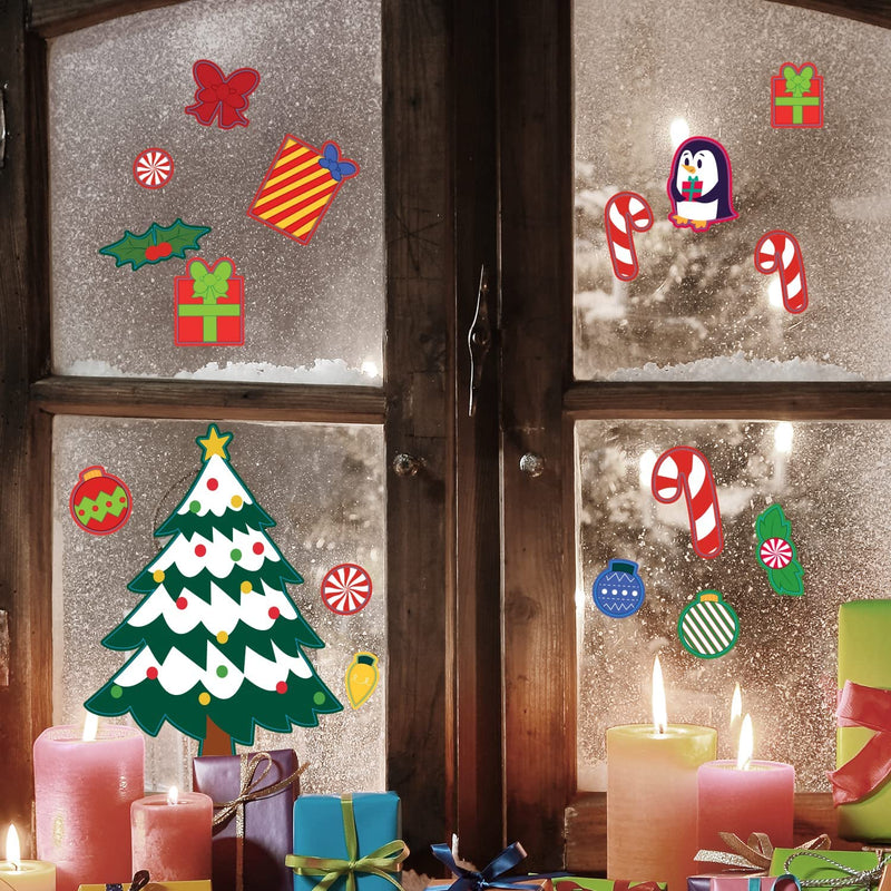 Christmas Door Cover with Window Clings