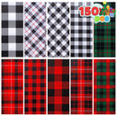 Christmas Classic Plaid Wrapping Tissue Paper, 150 Sheets