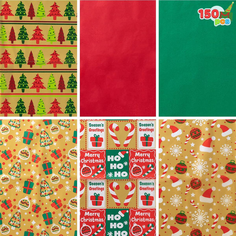 High Quality 150pcs Christmas Printed Kraft Tissue Paper