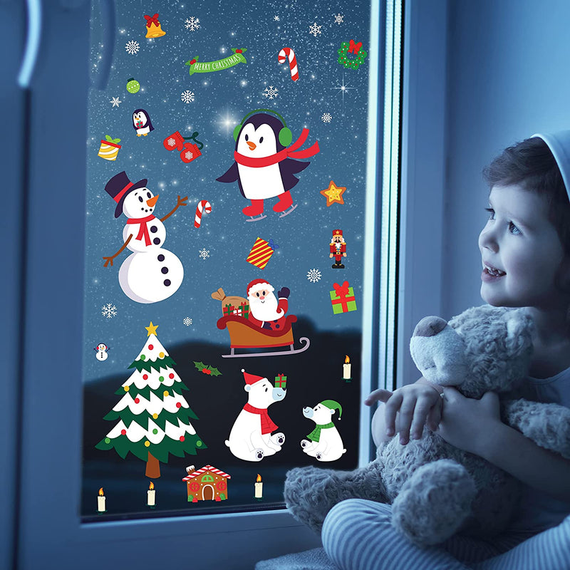 Christmas Characters Window Clings, 300 Pcs