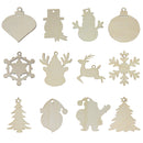 48 Piece Wooden Christmas Ornaments DIY Craft Kit