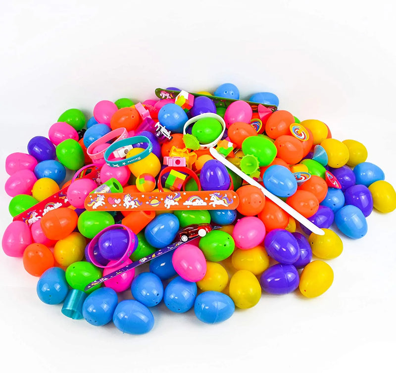 144Pcs Assorted Toys Prefilled Easter Eggs 2.3in