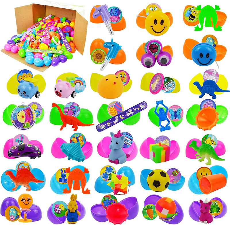 144Pcs Assorted Toys Prefilled Easter Eggs 2.3in