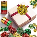 Gift Wrap String and Bows (Red, Gold, Green), 47 Pack