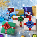 Assorted Bows (White, Silver, Red, Gold, Green, Blue), 42 Pack