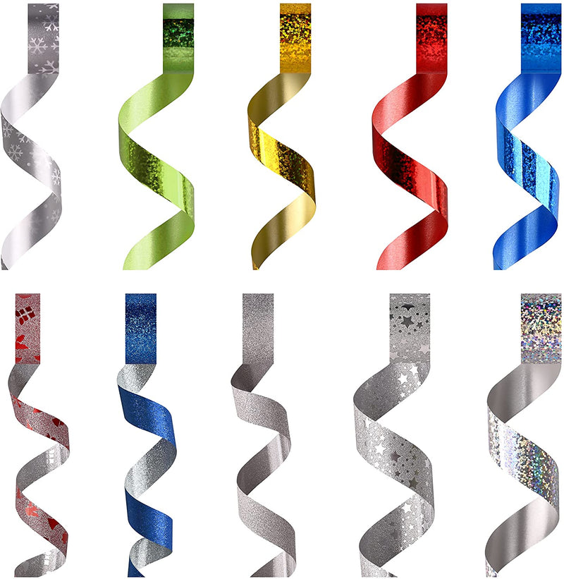 Gift Wrap String (White, Silver, Red, Gold, Green, Blue), 20 Pack