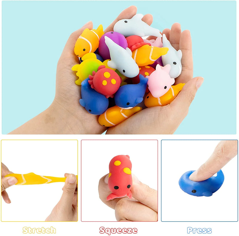 24Pcs Squishy Sea Animal Prefilled Easter Eggs 2.36in
