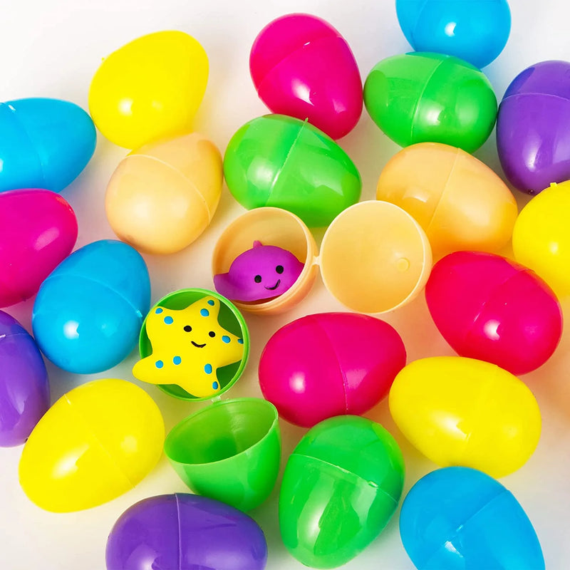 24Pcs Squishy Sea Animal Prefilled Easter Eggs 2.36in