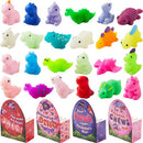 28Pcs Dinosaur Mochi Squishy Toys in with Boxes Kids Valentines Cards