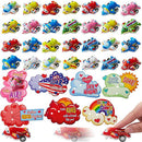 28Pcs Kids Valentines Cards with Pull Back Airplanes-Classroom Exchange Gifts