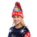 Christmas Falalallama Llama Lit-up Knitted Beanie