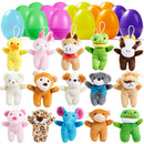 15Pcs Plush Animals Prefilled Easter Eggs