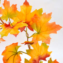 Artificial Fall Red Orange Maple Leaves Garland