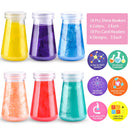 18Pcs Science Themed Slime Beakers with Valentines Day Cards for Kids-Classroom Exchange Gifts
