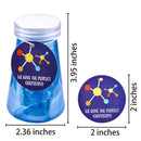 18Pcs Science Themed Slime Beakers with Valentines Day Cards for Kids-Classroom Exchange Gifts