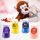 18Pcs Science Themed Slime Beakers with Valentines Day Cards for Kids-Classroom Exchange Gifts