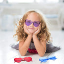 18Pcs Heart Shaped Glasses Valentines Day Cards for Kids-Classroom Exchange Gifts