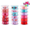 18 Rolls Grosgrain Satin Fabric Ribbon