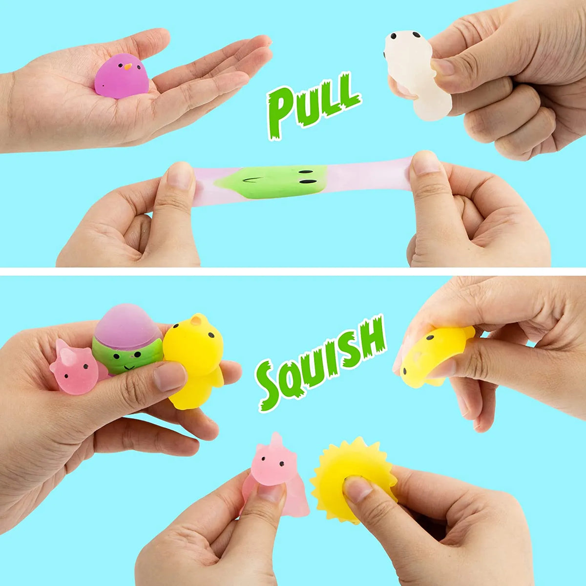 Glow in the Dark Squishy Pre-filled Themed Easter Eggs, 18