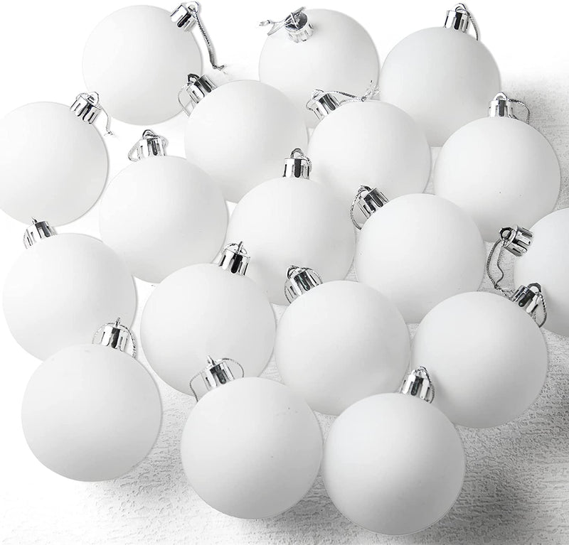 18Pcs Blank White Ball Ornaments for DIY